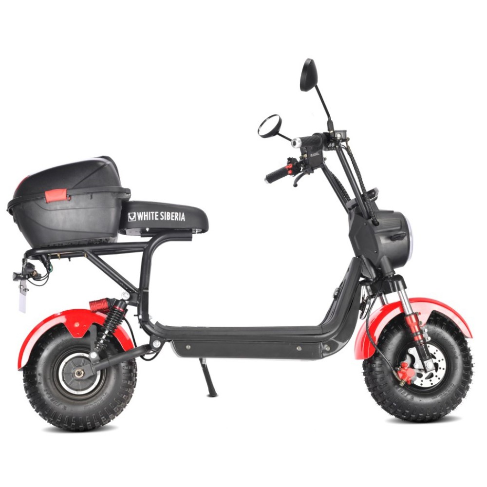 Электроскутер CityCoco WHITE SIBERIA MINI R 2.0 1200W (2022) RED 8